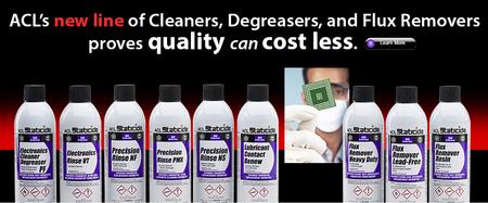 ACL's complete line of high purity solvents are the finest, most effective products made for the critical cleaning and degreasing of electronics, electrical assemblies and sensitive components.