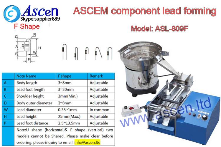 loose component axial lead forming machine