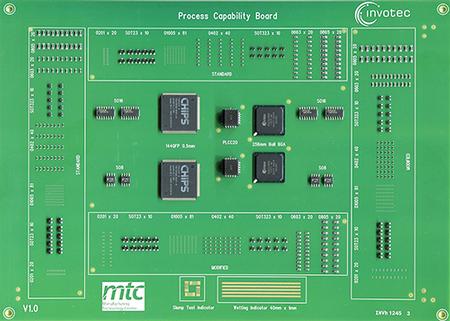 MTC, Coventry Test Board used for printing, jetting and solder joint inspection 