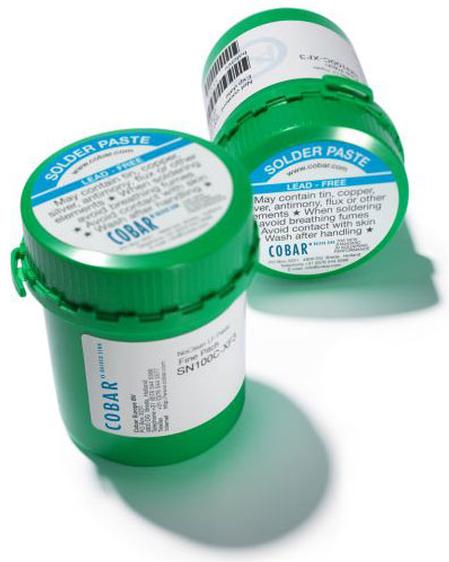 Cobar Solder Products’ XF3+ lead-free solder paste accommodates extended reflow profiles with or without the use of nitrogen.
