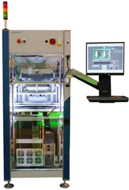 Inline test system for incircuit and functional tests with wireless interface