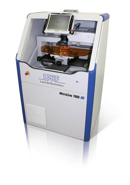 The MicroLine 1000 S laser system presents a compact, cost-effective method for UV-laser depaneling of thin-rigid and rigid-flex assembled PCBs