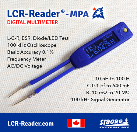 LCR-Reader-MPA from Siborg Systems Inc. features a 0.1% basic accuracy and a wide range of features and test functions.