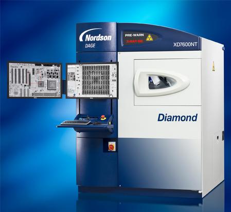 The Nordson DAGE XD7600NT Diamond FP X-ray inspection system uses the latest technology, flat panel detector to provide the ultimate choice for the highest quality real time X-ray imaging. 