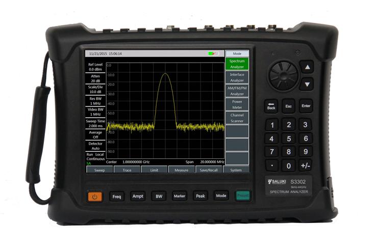 Saluki S3302 Series Handheld Spectrum Analyzer (9kHz to max.67GHz)