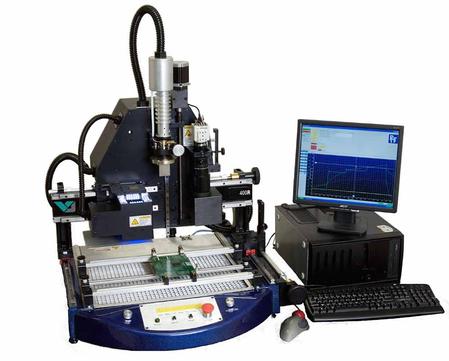 The 400R semi-automatic rework system is a high value flexible machine with a small foot-print.