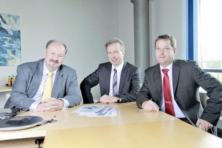 Executive Board Viscom AG, f. l. t. r.: Volker Pape, Dr. Martin Heuser, Dirk Schwingel