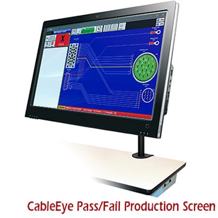 The Production View for Pass/Fail checks. Displayed on any sized screen you desire, the color-coded graphic-rich display provides clarity and, at the click of a button, you may visualize the wiring schematically or by netlist. Components are automatically detected and displayed (including Diode orientation), wiring faults are color-coded, and full measurement data is provided for every pin-to-pin connection.