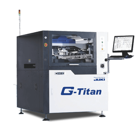 The new G-Titan Screen Printer is equipped for lights-out manufacturing and quality print control, which sustains optimal print conditions.