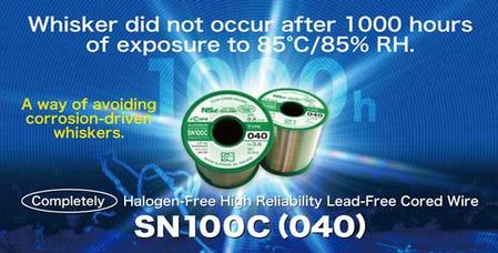 Halogen-free lead-free flux-cored solder wire SN100C (040).