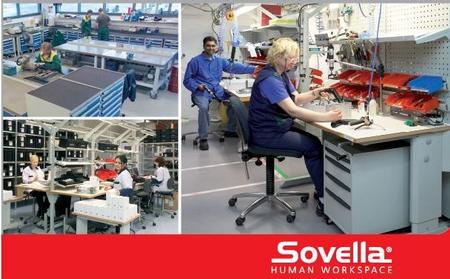 Sovella designs and manufactures ergonomic industrial furniture such as work tables and work benches, shelving and cabinets, drawer units, manual assembly lines for various industries, homes and public buildings.