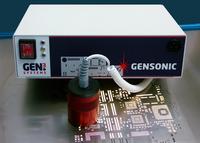 The Gensonic is a manually-operated, ultrasonic transducer unit for cleaning stencils used in printing solder pastes and adhesives.