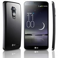The LG G Flex curved smart phone.