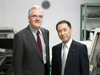 rom left to right: Professor Michael Keniger and President Tetsuro Nishimura