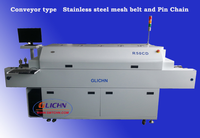 SMT reflow oven R50CD with mesh belt and pin chain