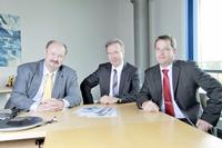 Executive Board Viscom AG, f. l. t. r.: Volker Pape, Dr. Martin Heuser, Dirk Schwingel