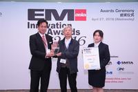 ASM Senior Manager Taiwanese Accounts,Jeff Jian EM receiving the Asia Innovation Awards for SIPLACE TX and DEK NeoHorizon iX.