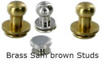  Brass Sam brown Studs Button Studs