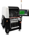 Essemtec Fox can have up to 180 feeder lanes, needs only 1sqm of floor space and can accept PCB’s of up to 406 x 305 mm. 