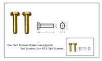 Hex Set Screws Brass Hexagonal Set Screws DIn 933 Set Screws
